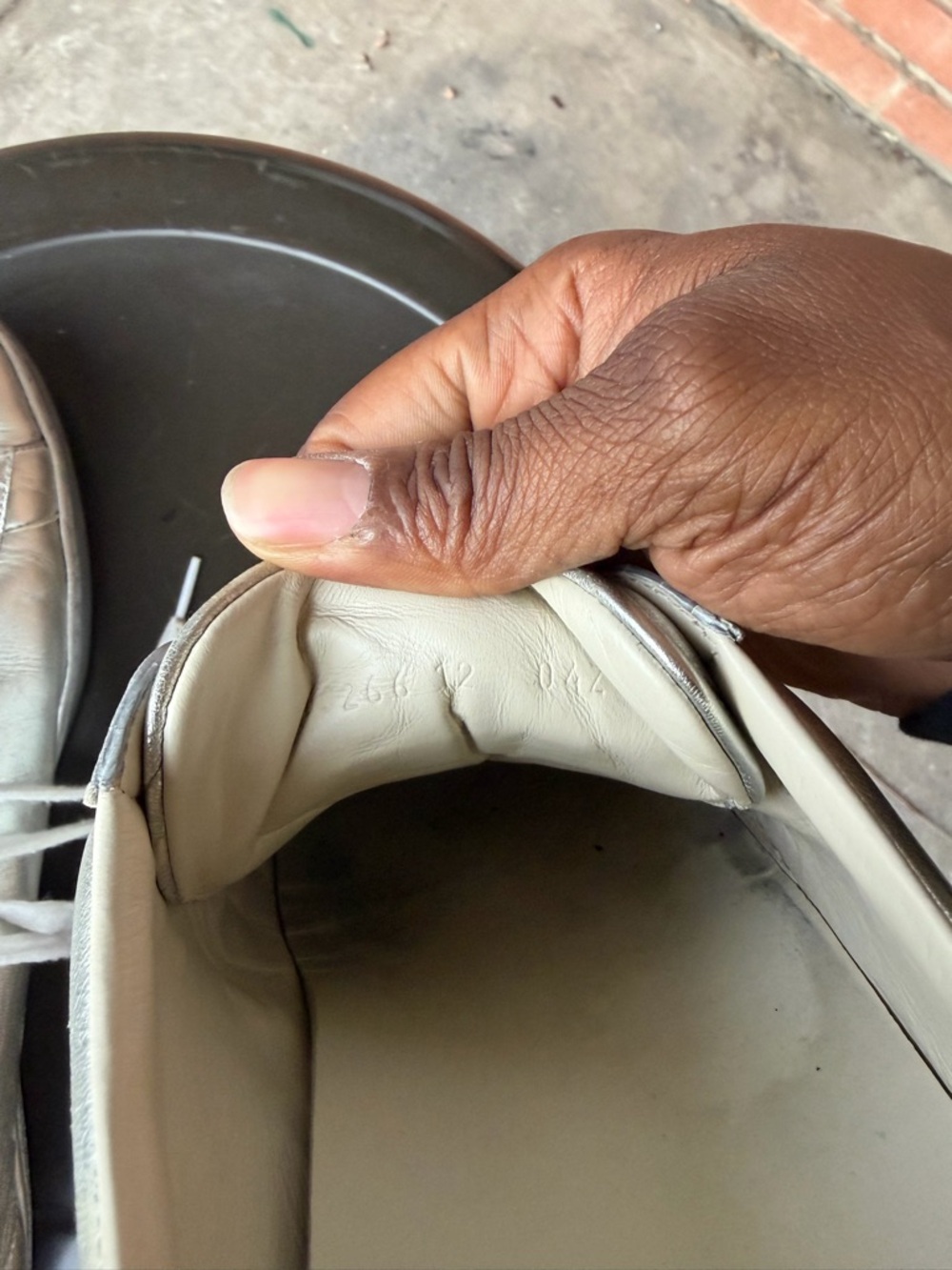 Gucci Ace Metallic Silver Leather Low-Top Sneaker - Picture 6 of 10